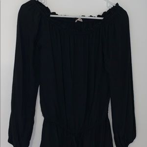 Black off the shoulder romper